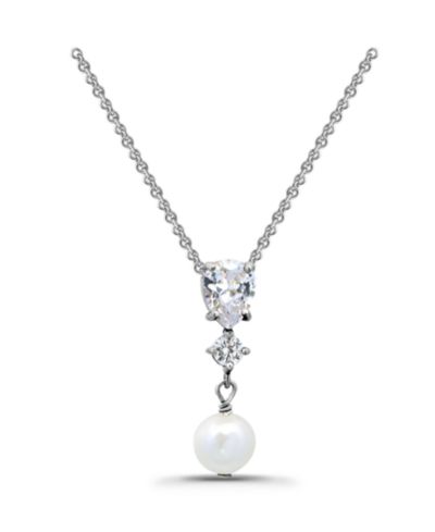 Подвеска с культивированным жемчугом и фианитами Freshwater