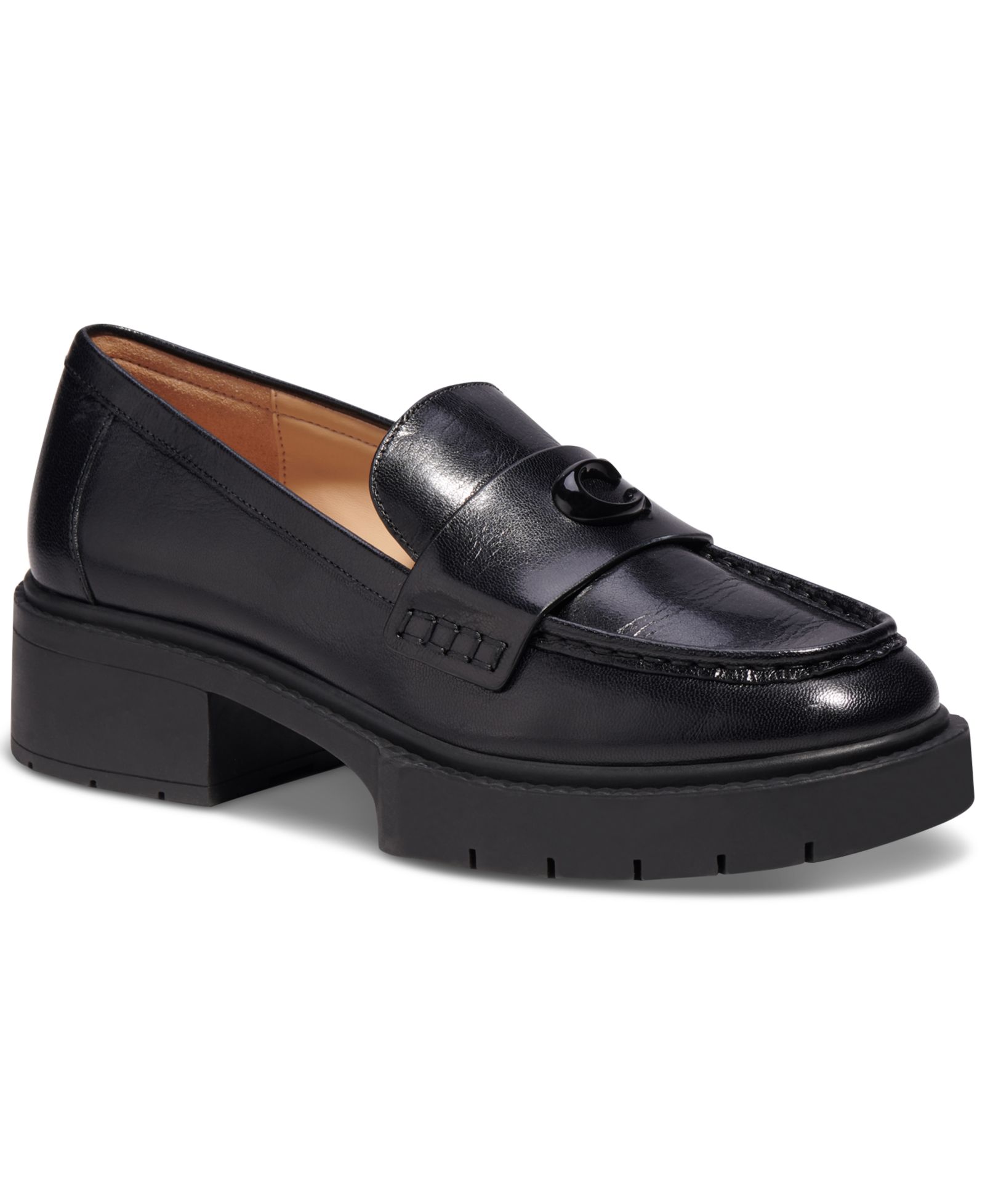 COACH Женские лоферы Leah Platform Leather Lug Sole