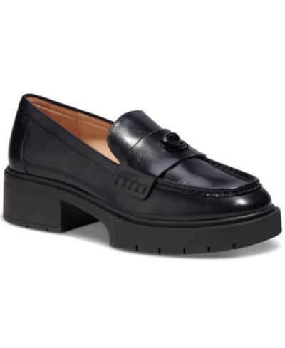 COACH Женские лоферы Leah Platform Leather Lug Sole