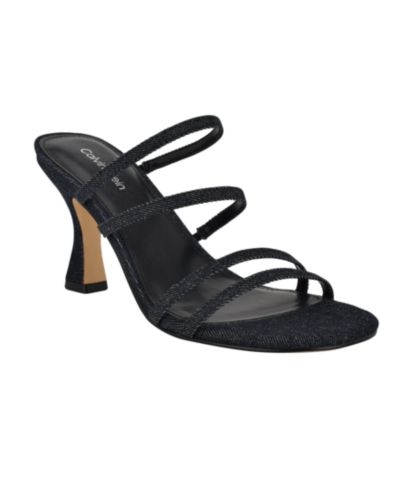Calvin Klein Women's Jayla Strappy Tapered Heel Sandals