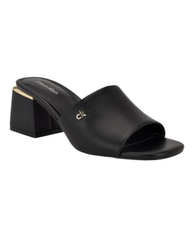 Calvin Klein Rowena Block Heel Slip-On Dress Sandals