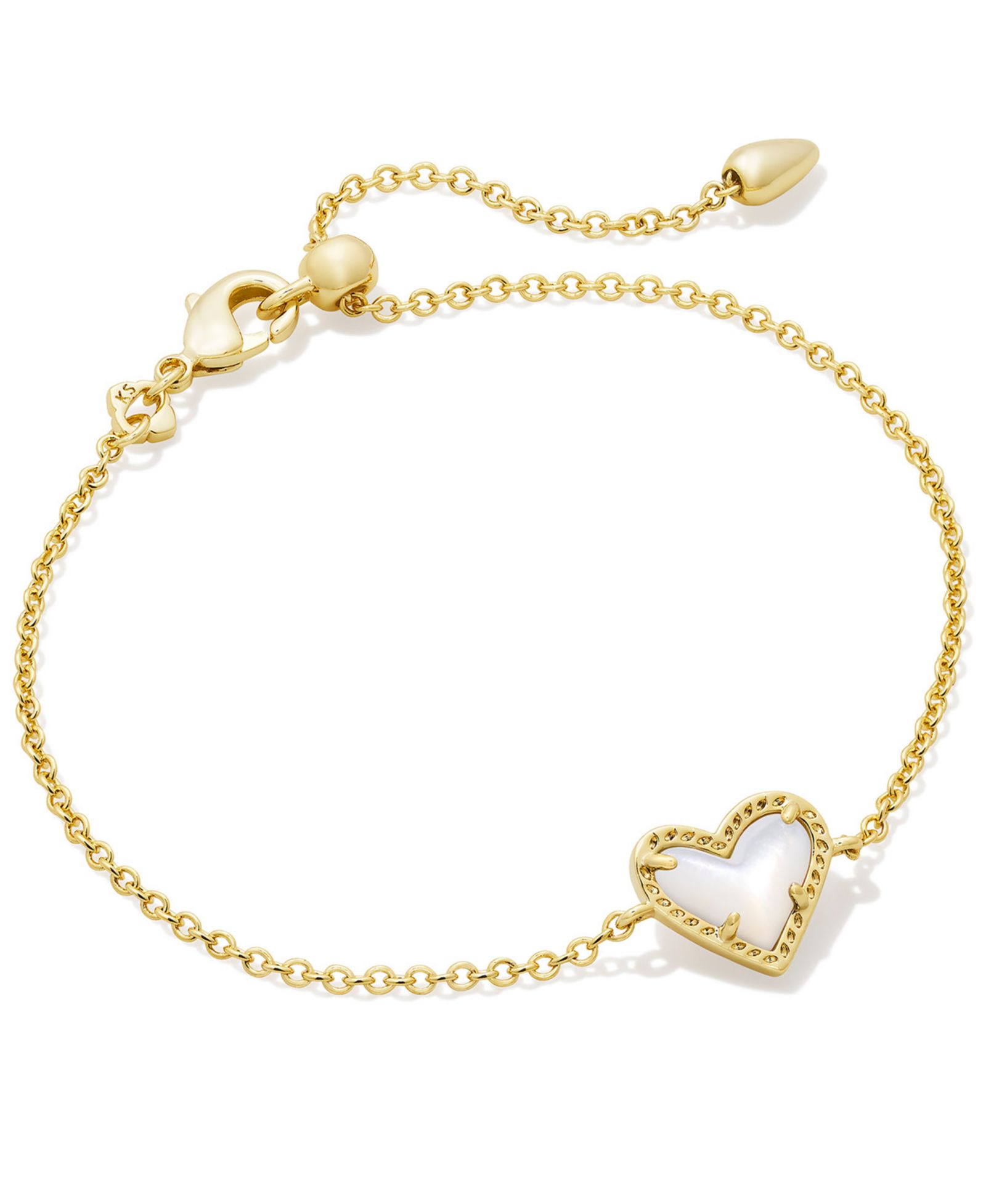 Браслет Kendra Scott 14k Gold-Plated Red Illusion Heart Adjustable Link