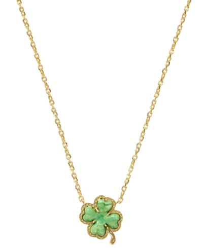 Подвеска Kendra Scott 14k Gold-Plated Magnesite Clover Adjustable 17-1/2"