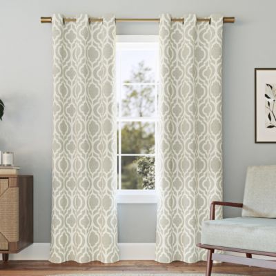 Штора Eldon Trellis Print Blackout Grommet Curtain Panel
