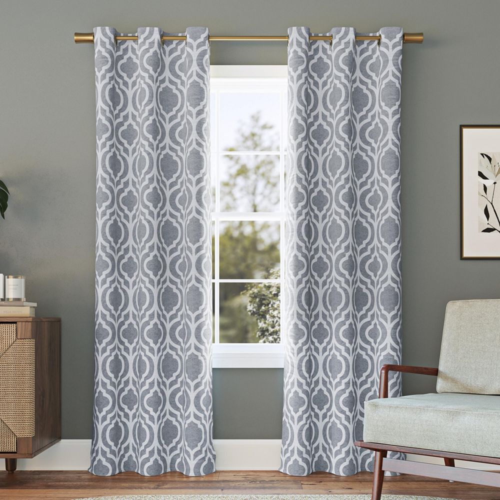 штора Eldon Trellis Print Blackout с люверсами