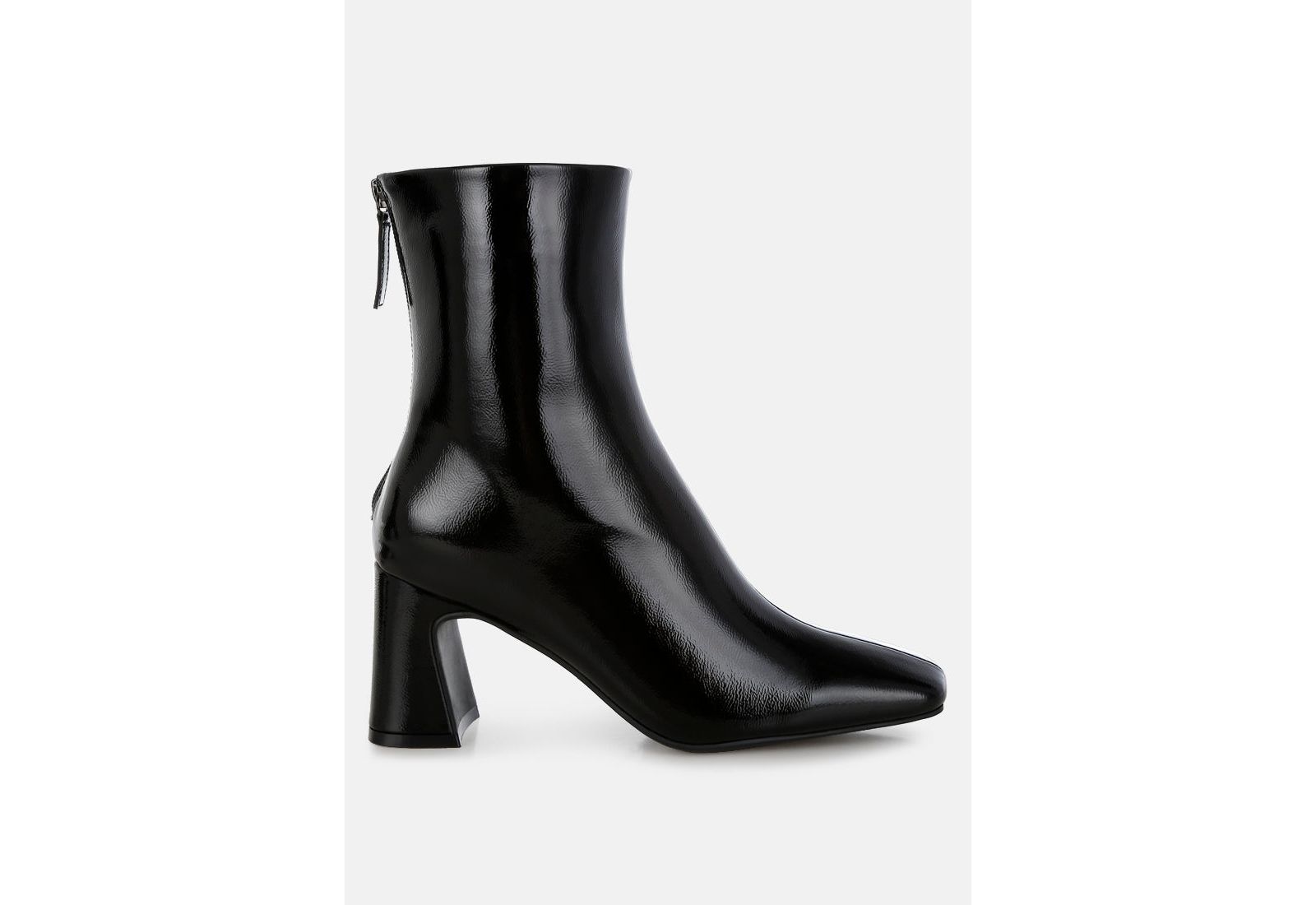 London Rag Womens Kostaka Patent Square Toe Ankle Boots
