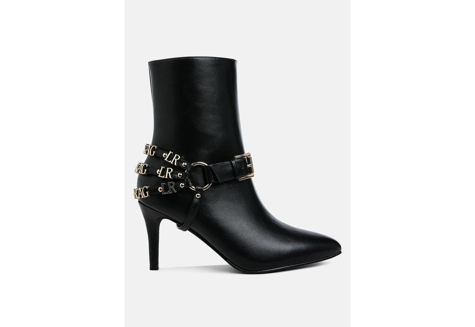 London Rag Women's Nicene Harness Detail Stiletto Boots