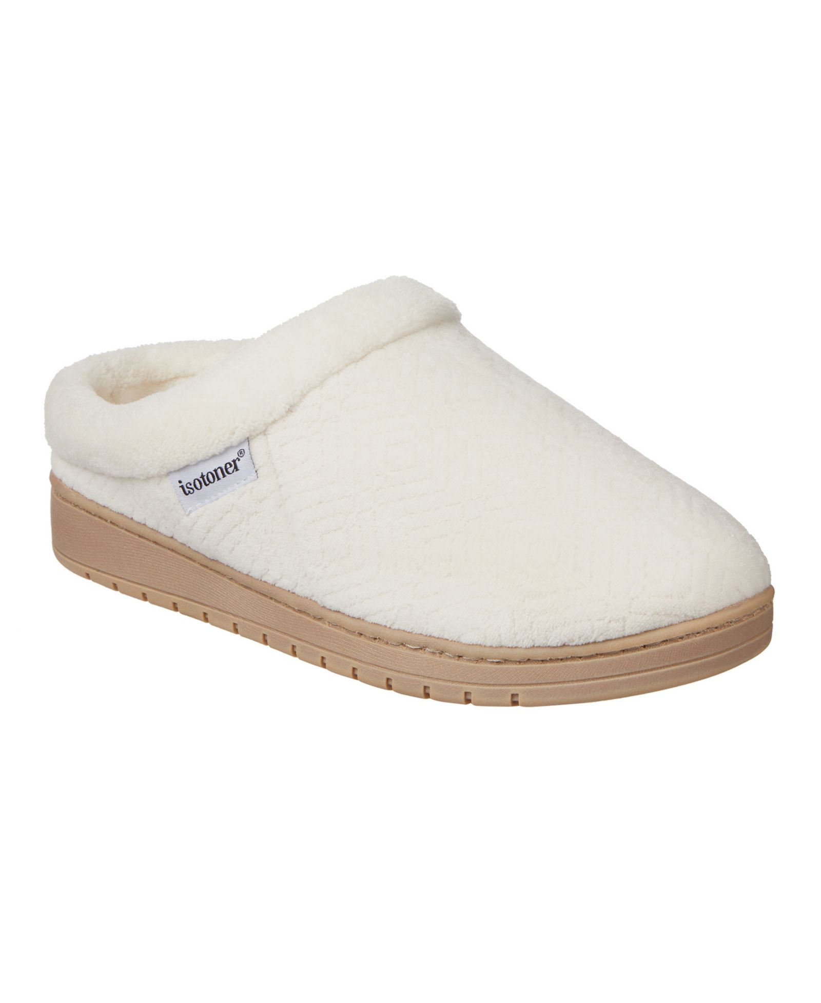 Isotoner Signature Women's Gemma Diamond Microterry Clog Slippers