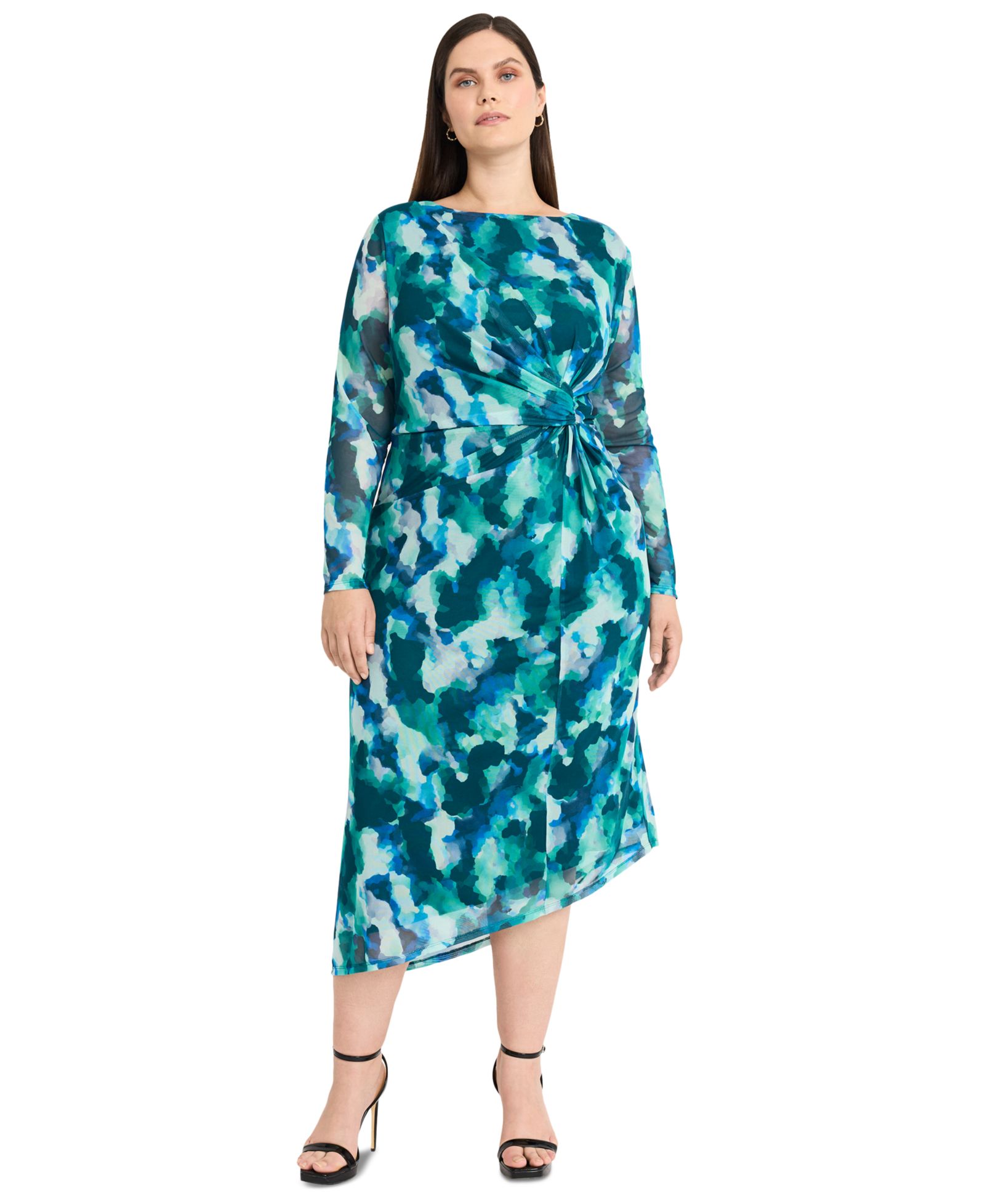 Платье Maggy London Plus Size Side-Twist Asymmetric-Hem
