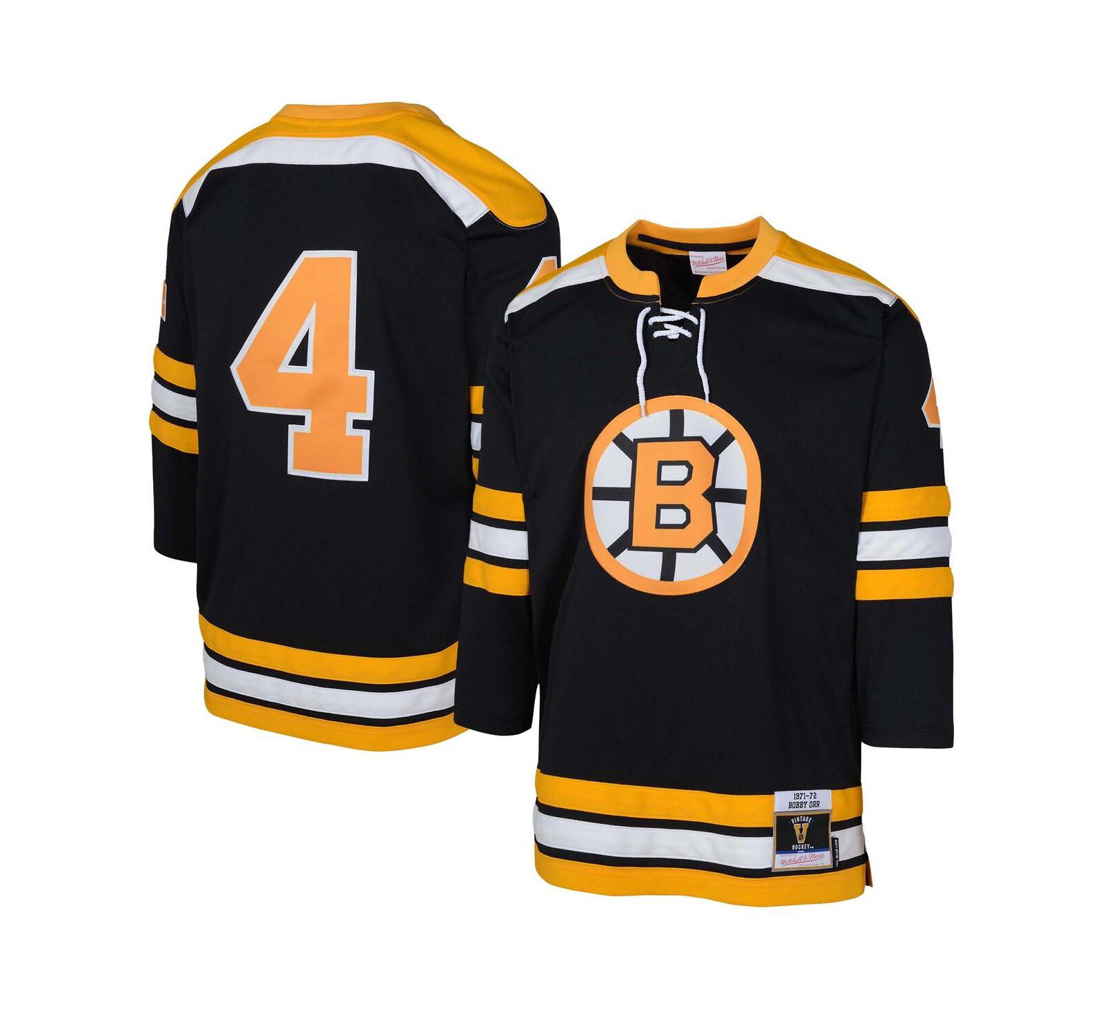 Детская джерси Mitchell & Ness Bobby Orr Black Boston Bruins Blue Line для мальчиков и девочек