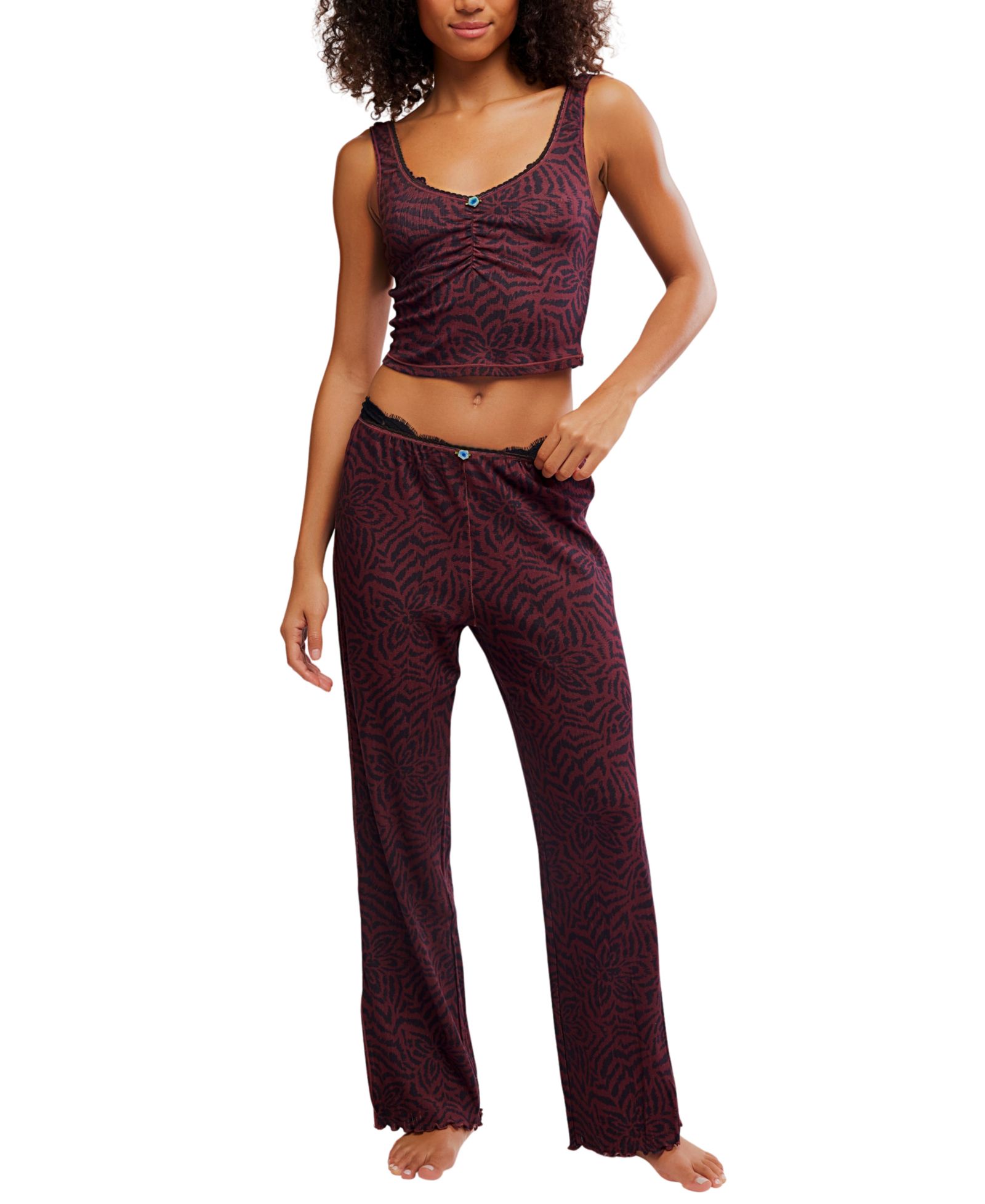 Free People Women's Fresh In Love Printed Lounge Set