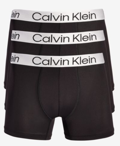 Calvin Klein Men's 3-Pk. Chromatic Brushed Micro Trunks Underwear