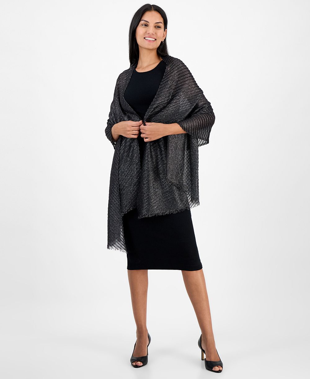 I.N.C. International Concepts Pleated Shine Wrap Scarf, Exclusively at Macy's
