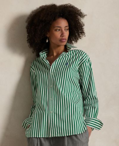 Polo Ralph Lauren Women's Relaxed-Fit Striped Cotton Shirt
