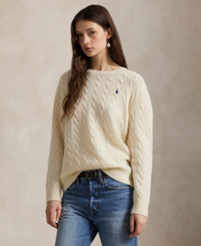 Женский джемпер Polo Ralph Lauren Cable Wool-Cashmere Crew Neck