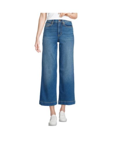 Джинсы Lands' End Women's Recover Denim High Rise Wide Leg Crop