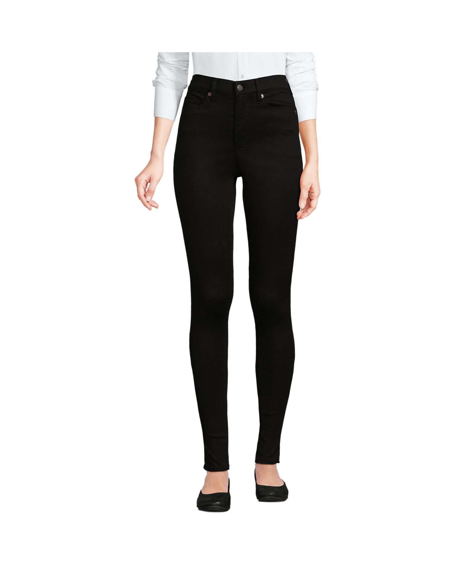 Lands' End Женские High Rise Stretch Denim Skinny Jeans