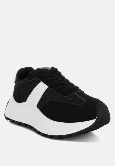 London Rag Women's Squeaker Chunky Anti-Skid Lace-Up Sneakers