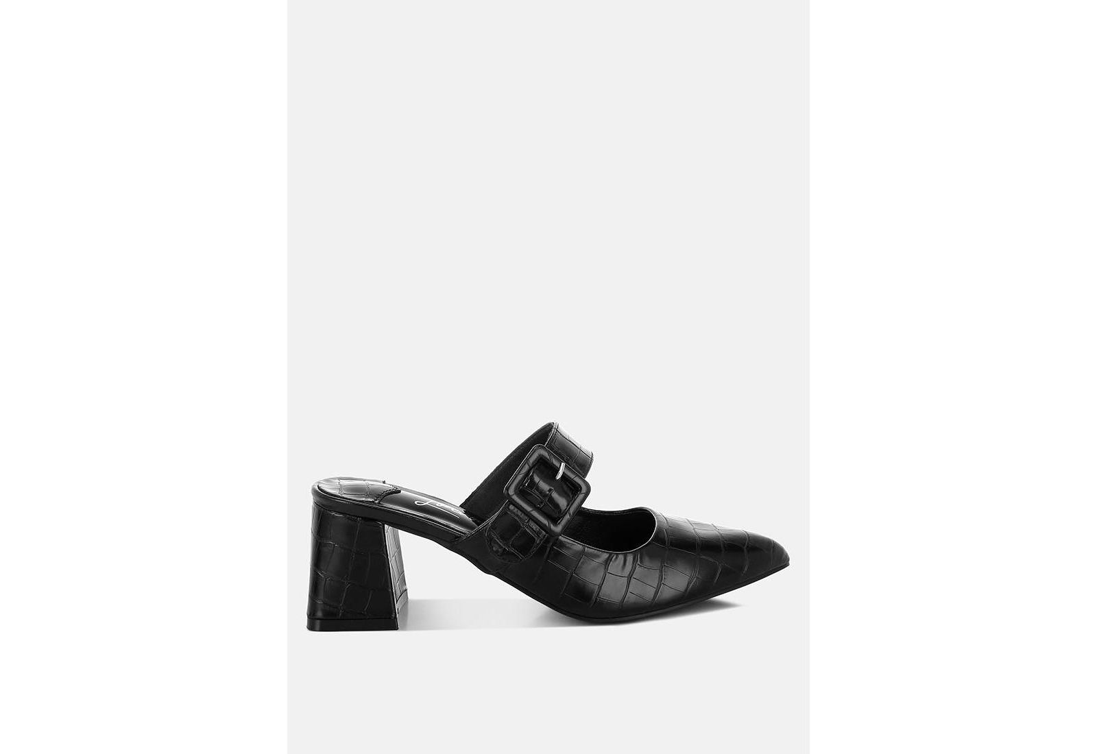 London Rag Mules с ремешком и пряжкой Croco Buckle