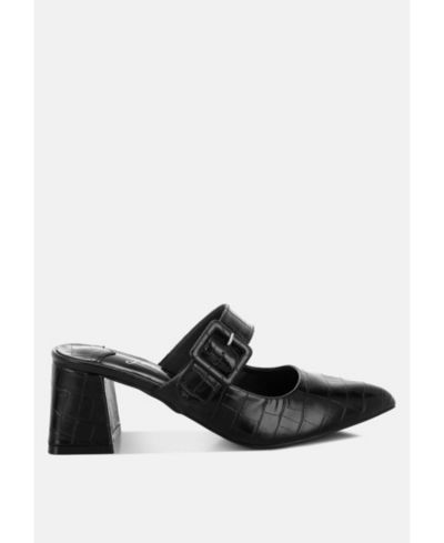 London Rag Mules с ремешком и пряжкой Croco Buckle