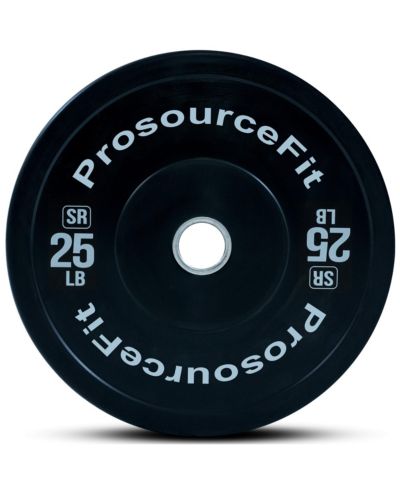 ProsourceFit Solid Rubber Bumper Plate, 25 lb