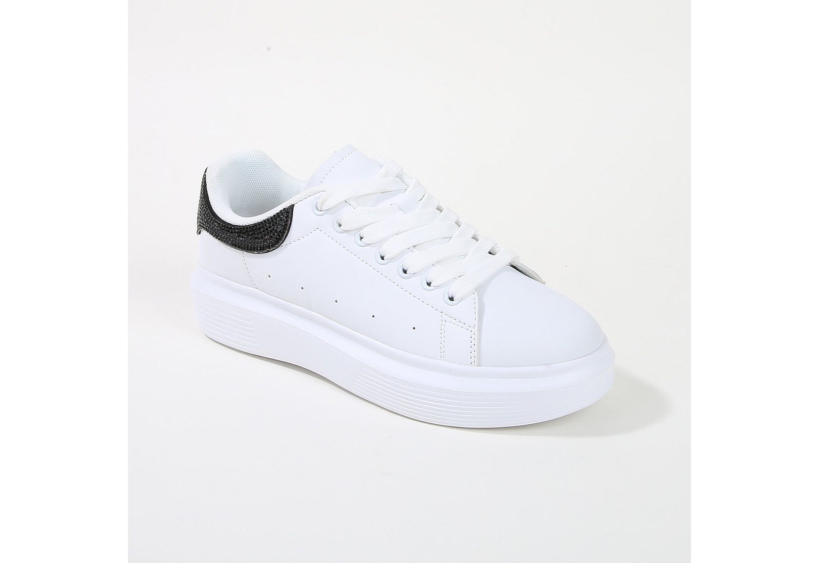 Fortuna Platform Sneaker with Rhinestone Accent