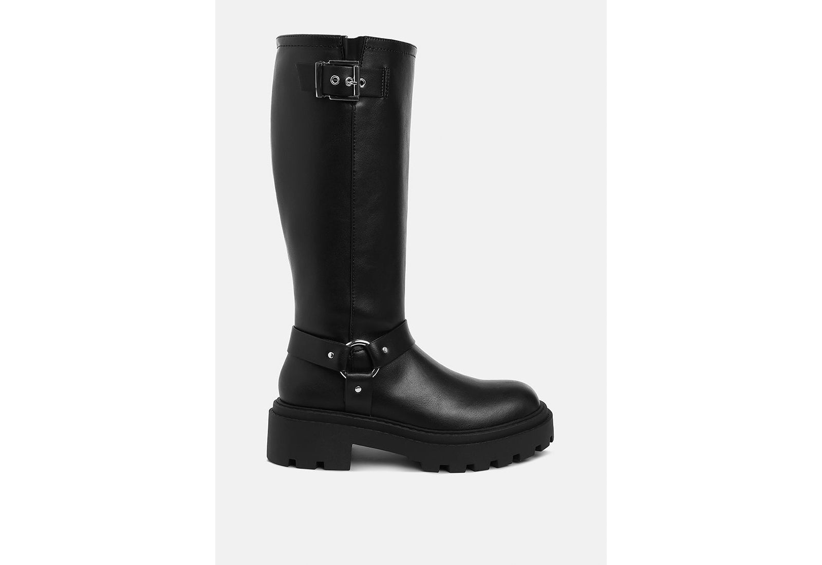 London Rag Womens Taimen Harnes Detail Long Boots