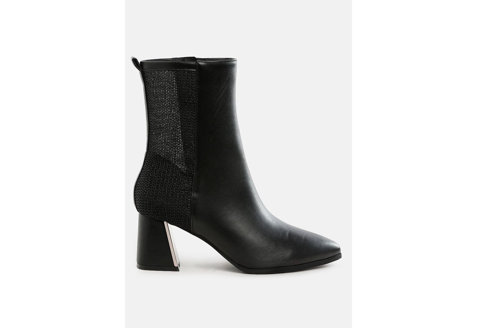 London Rag Women's Mimosa Mesh Detail Pointy Ankle Boots