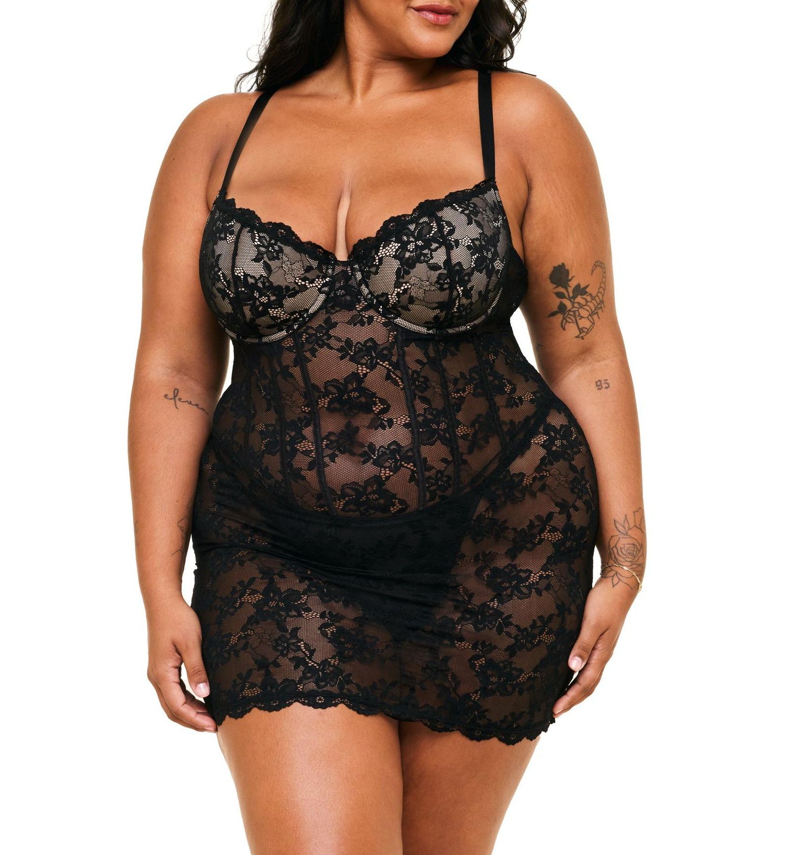 Комплект нижнего белья Adore Me Plus Size Brielle (белье и стринги)