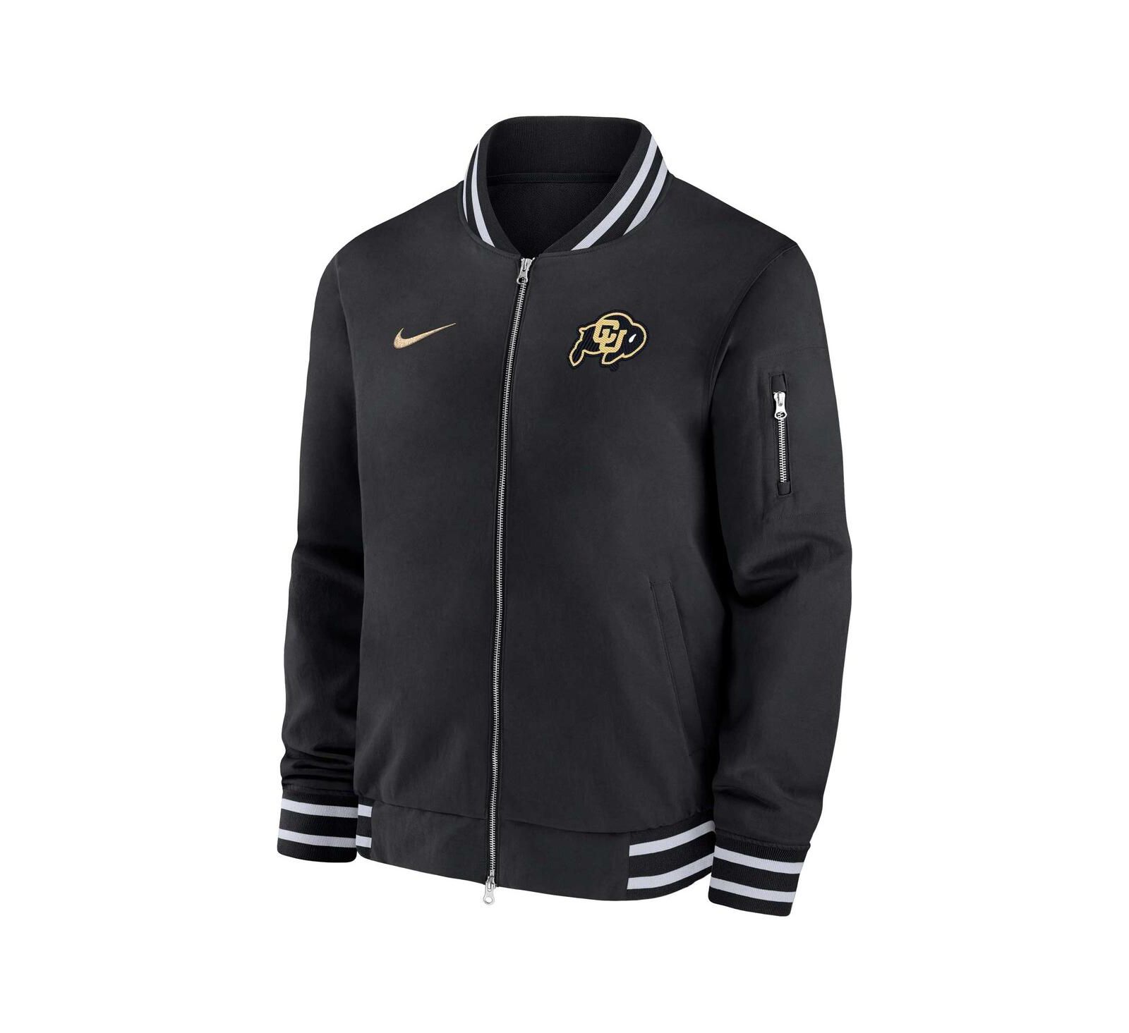 Nike Men's Black Colorado Buffaloes Full-Zip Bomber Jacket