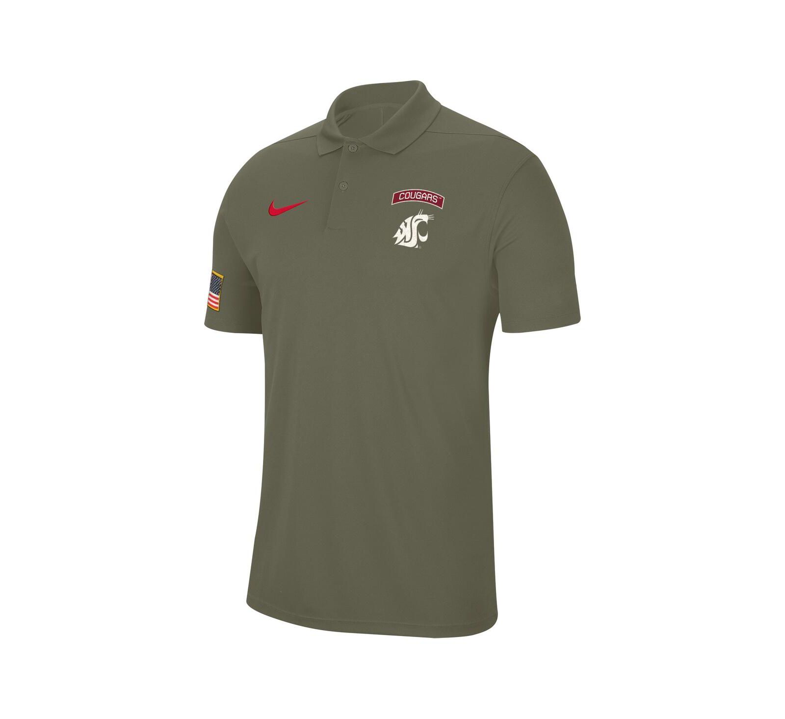 Мужское поло Nike Washington State Cougars Military Appreciation Tour, оливковое