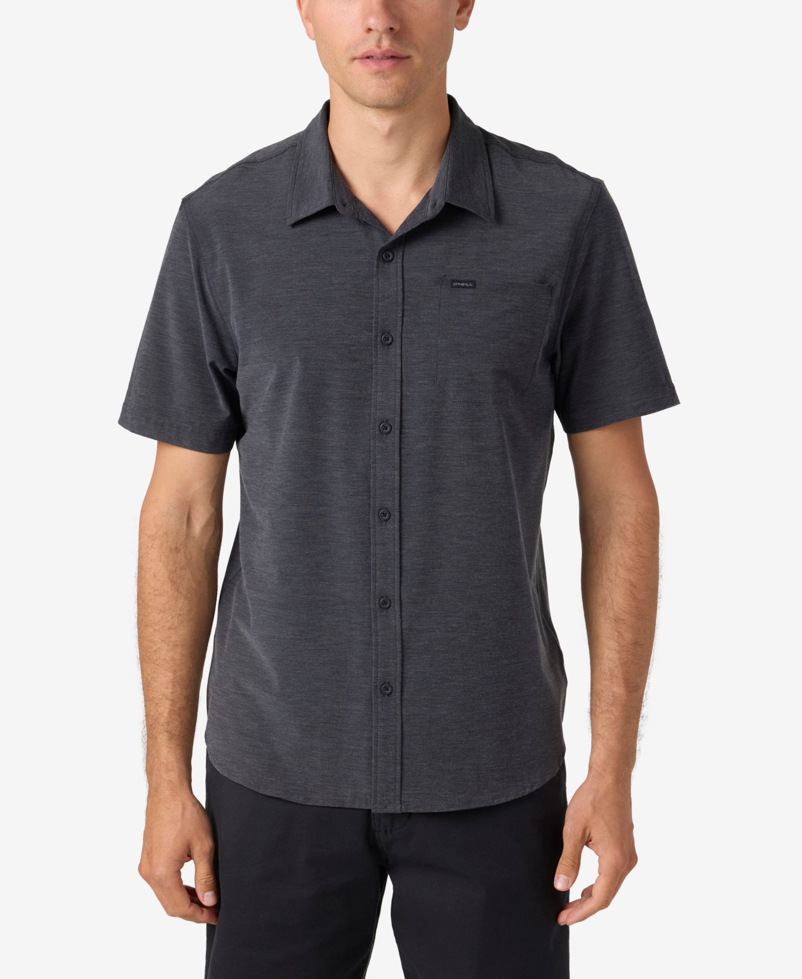 O'Neill Men's Traveler UPF Traverse Solid Short Sleeve Shirt