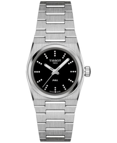 Tissot Women's Swiss PRX Diamond (1/20 ct. t.w.) Stainless Steel Bracelet Watch 25mm