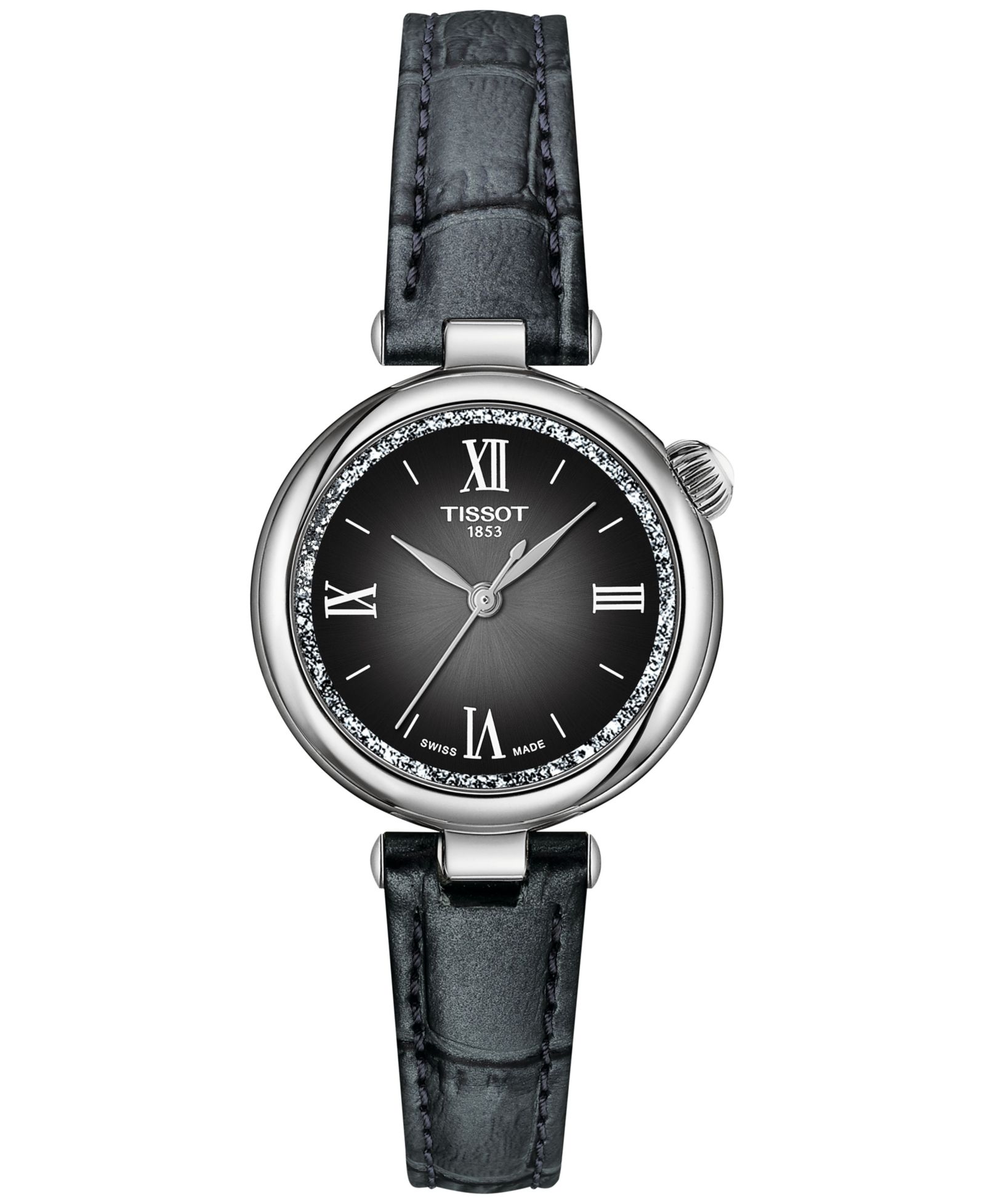 Часы Tissot Women's Swiss Desir Black Leather Strap 28mm
