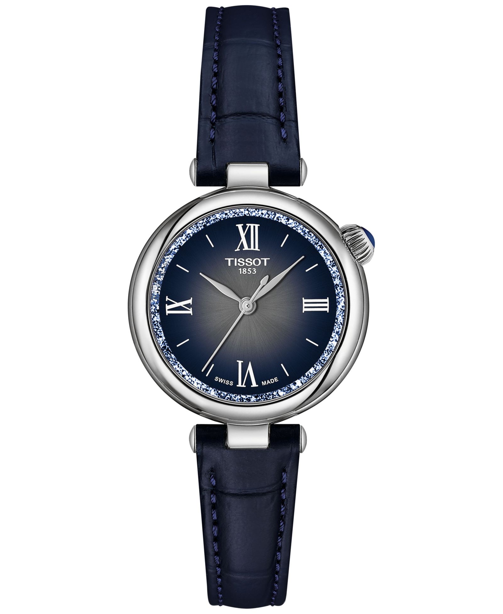 Tissot Women's Swiss Desir Blue Leather Strap Watch 28mm