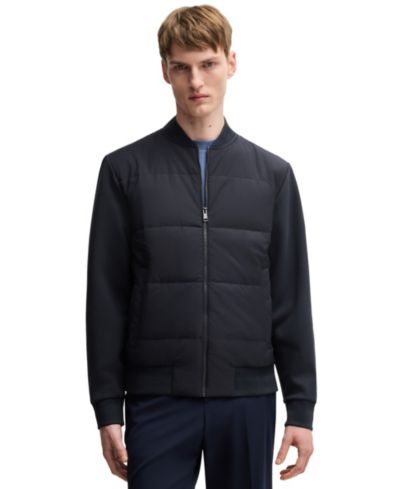 BOSS by Hugo Boss Мужская утепленная куртка на молнии из смесового хлопка