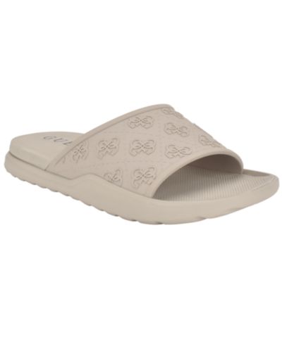 GUESS Men's Magaria Branded Elevated Pool Slides