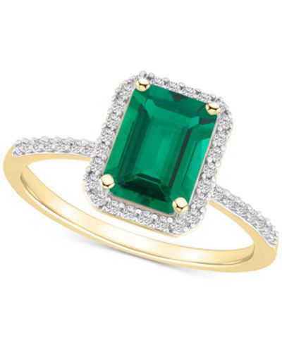 Кольцо с Blue Topaz (2 ct. t.w.) и Lab Created White Sapphire (1/4 ct. t.w.) в 10k Yellow Gold