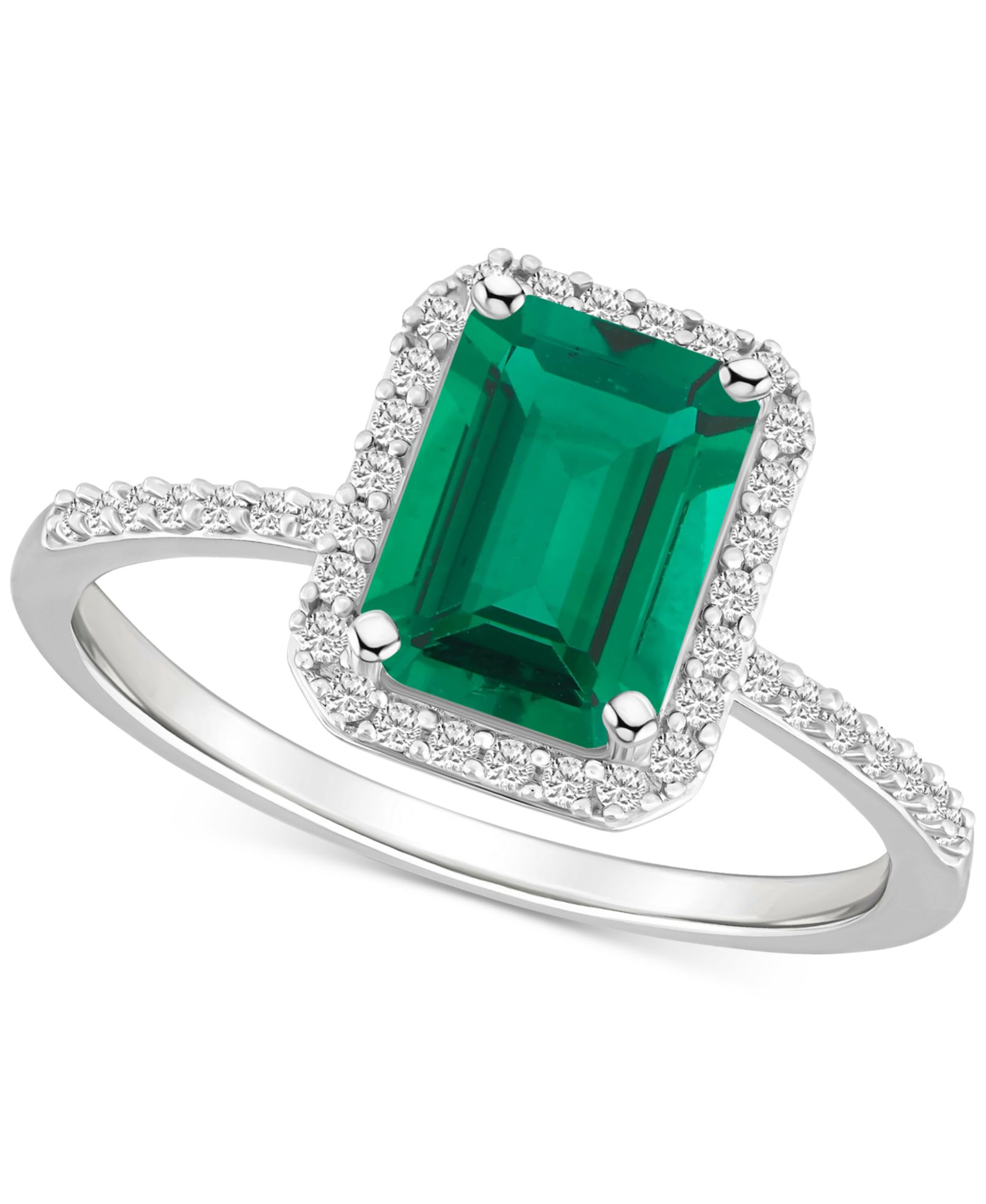 Blue Topaz (2 ct. t.w.) & Lab Created White Sapphire (1/4 ct. t.w.) Statement Ring in 10k Yellow Gold