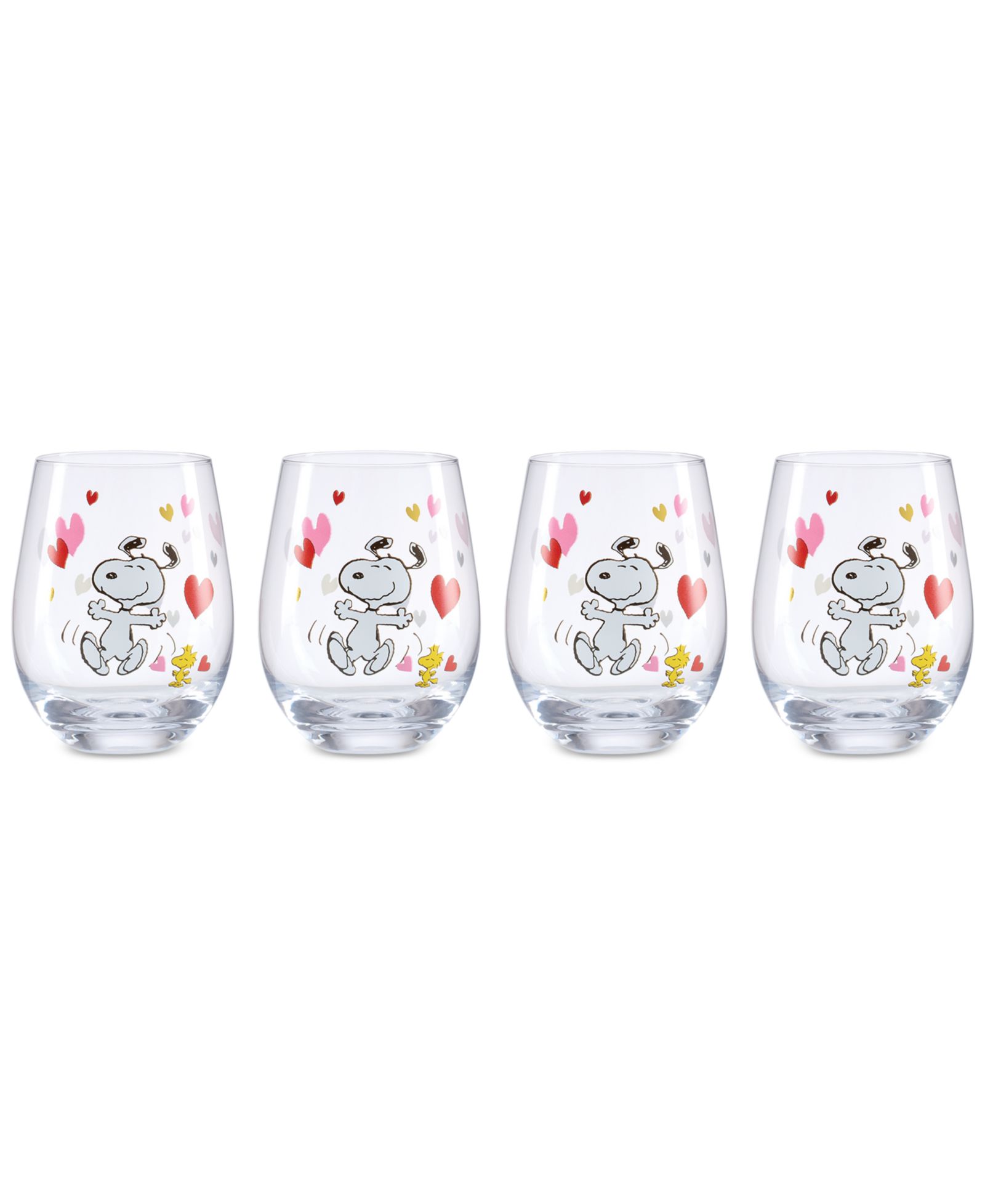 Стаканы Lenox Snoopy Valentine's Day, набор из 4 шт.