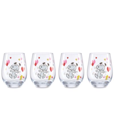 Стаканы Lenox Snoopy Valentine's Day, набор из 4 шт.