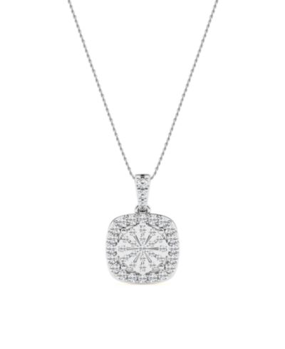 Подвеска Diamond Cushion из стерлингового серебра (1/3 ct. t.w.)