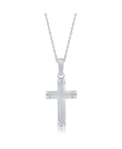 Подвеска Simona Sterling Silver Textured Cross