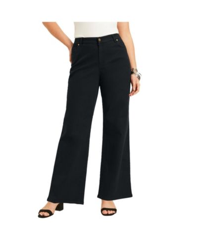 June & Vie Women's June and Vie Curvie Fit Wide-Leg Jeans