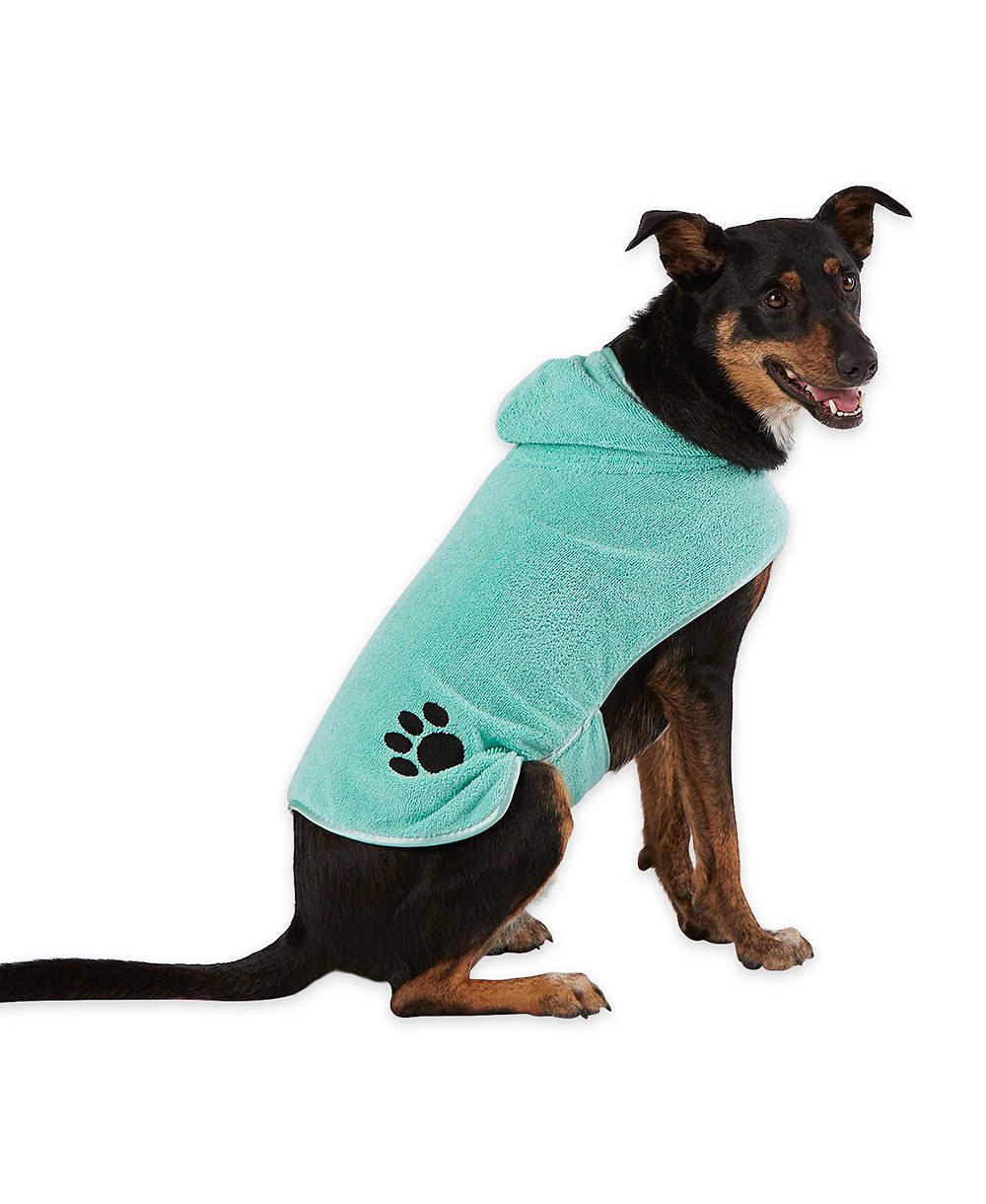 Махровая микрофибровая накидка для питомцев Bone Dry Terry с вышивкой Paw Print