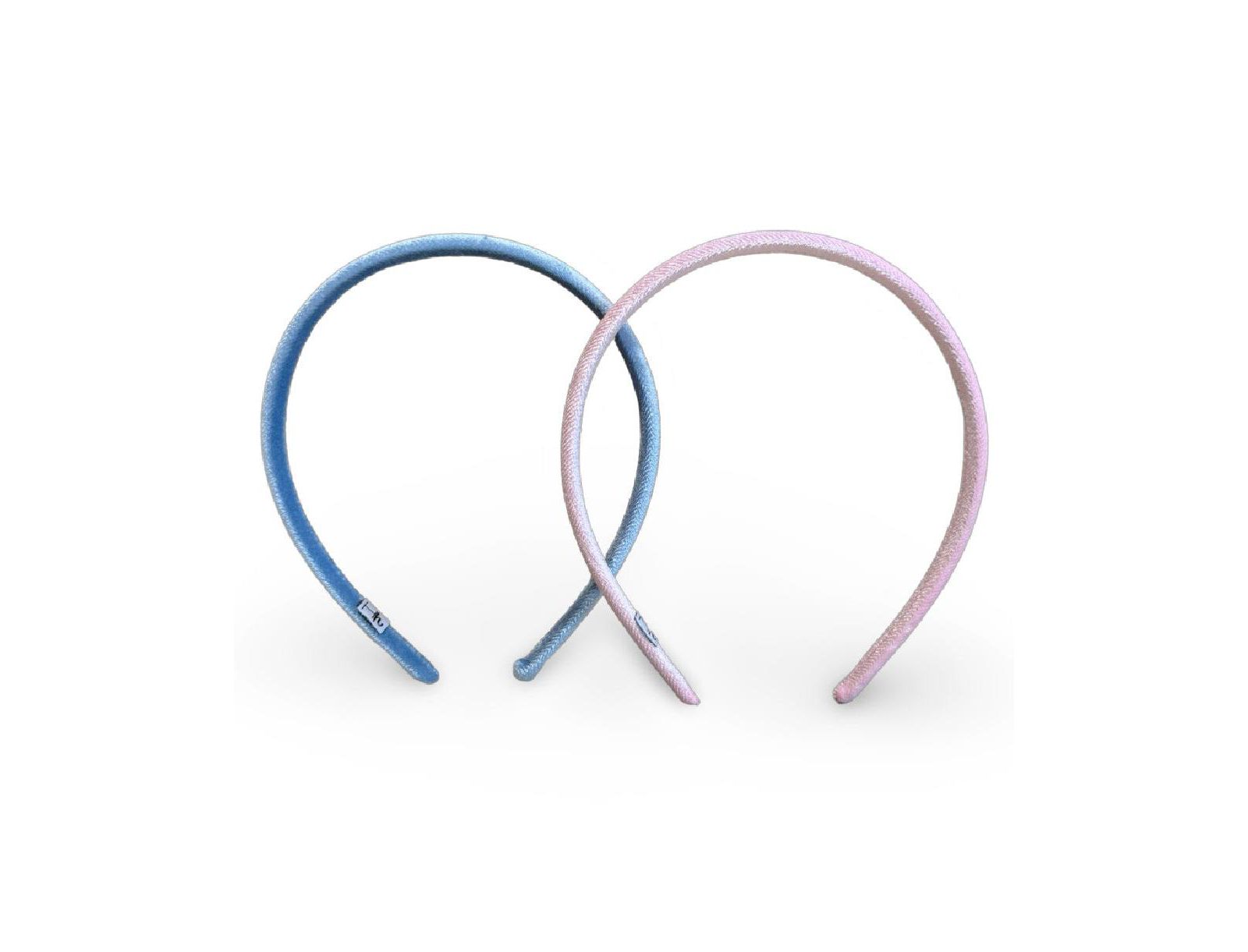 Classic Thin Padded Headband Set - Pink + Blue