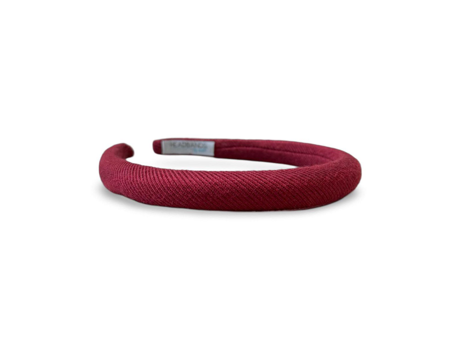 Padded Thin Velvet Headband - Crimson Red