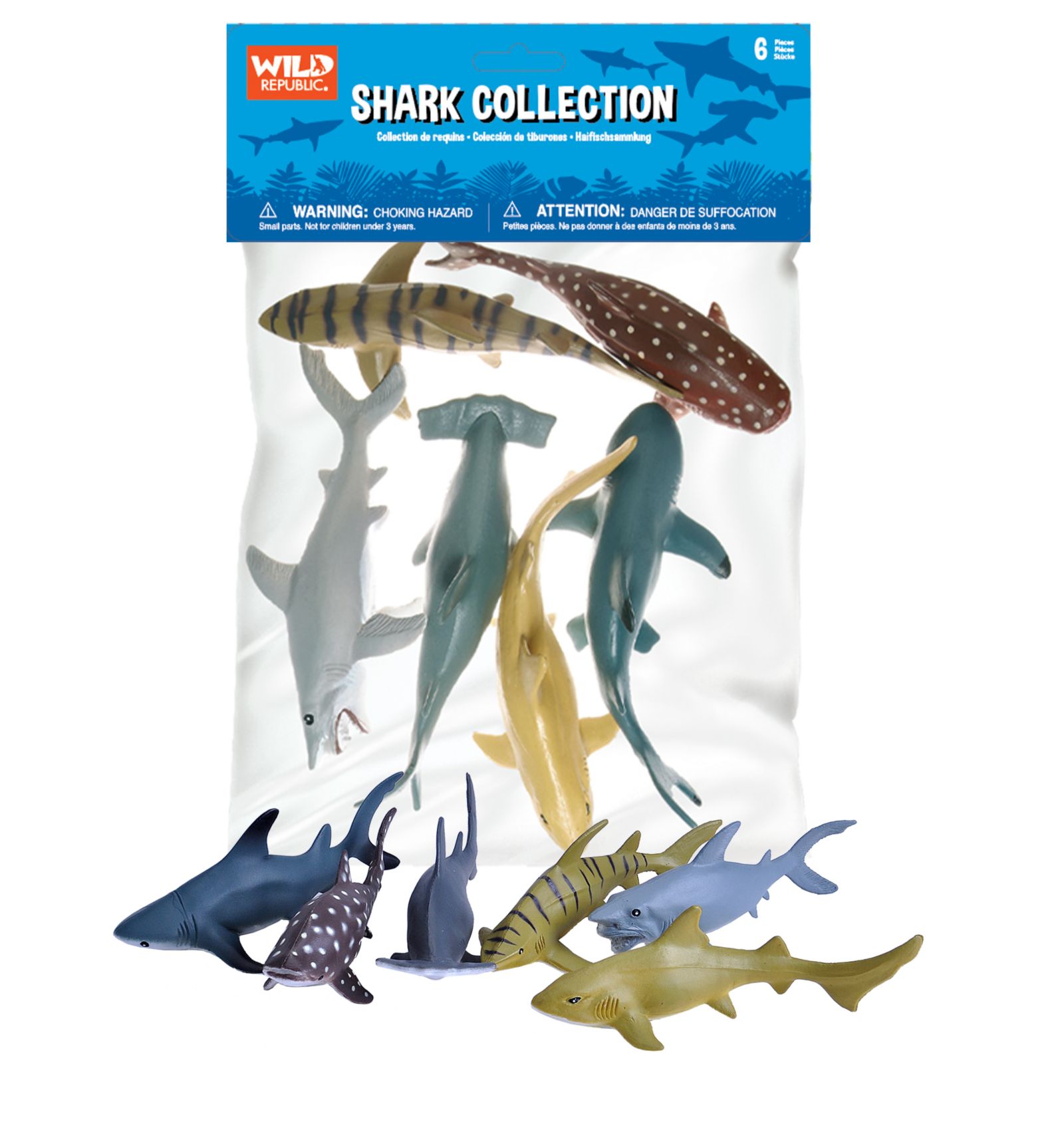 Фигурки акул Wild Republic Polybag 6 Pieces