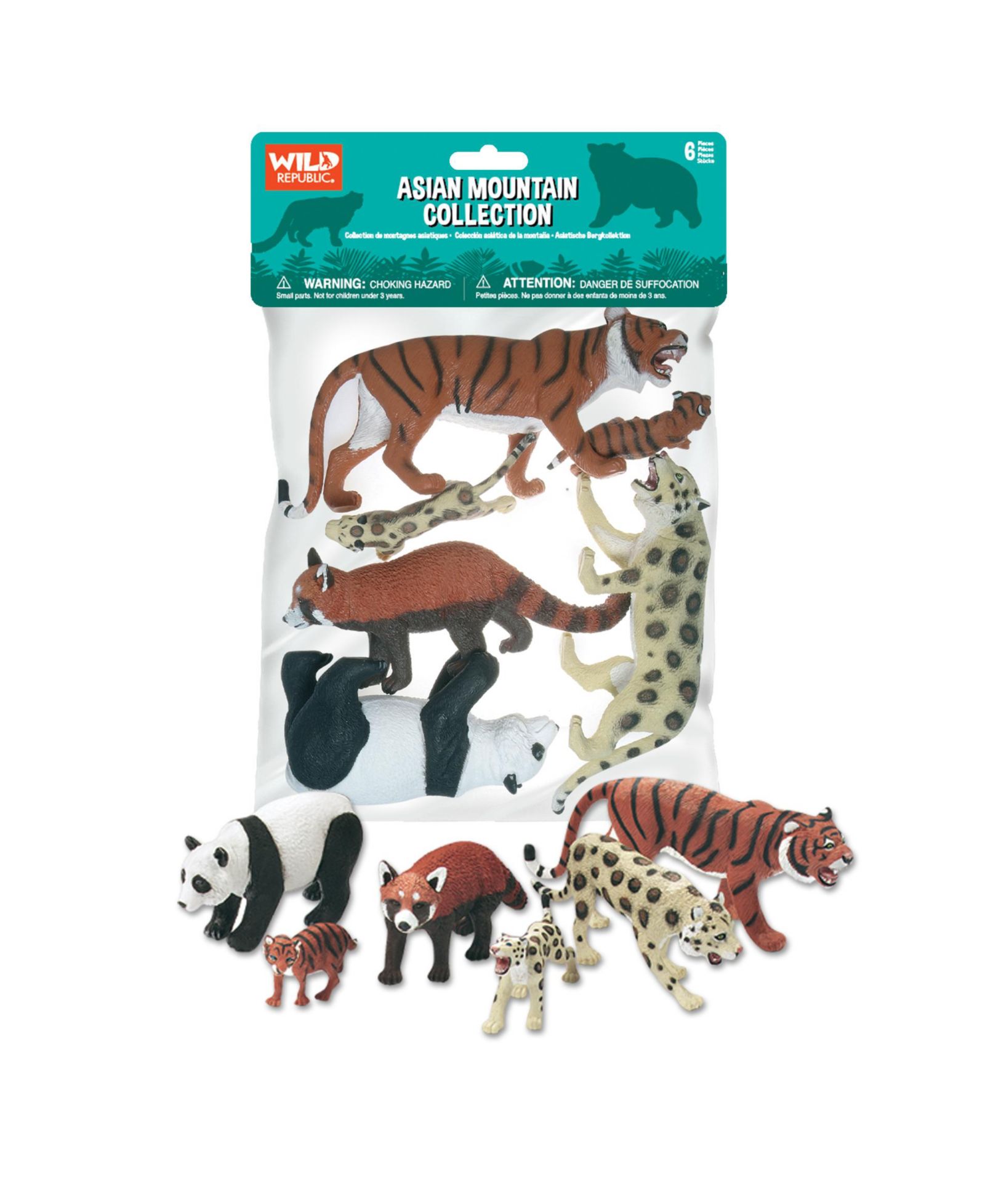 Фигурки животных Wild Republic Asia Mountain, 6 шт.