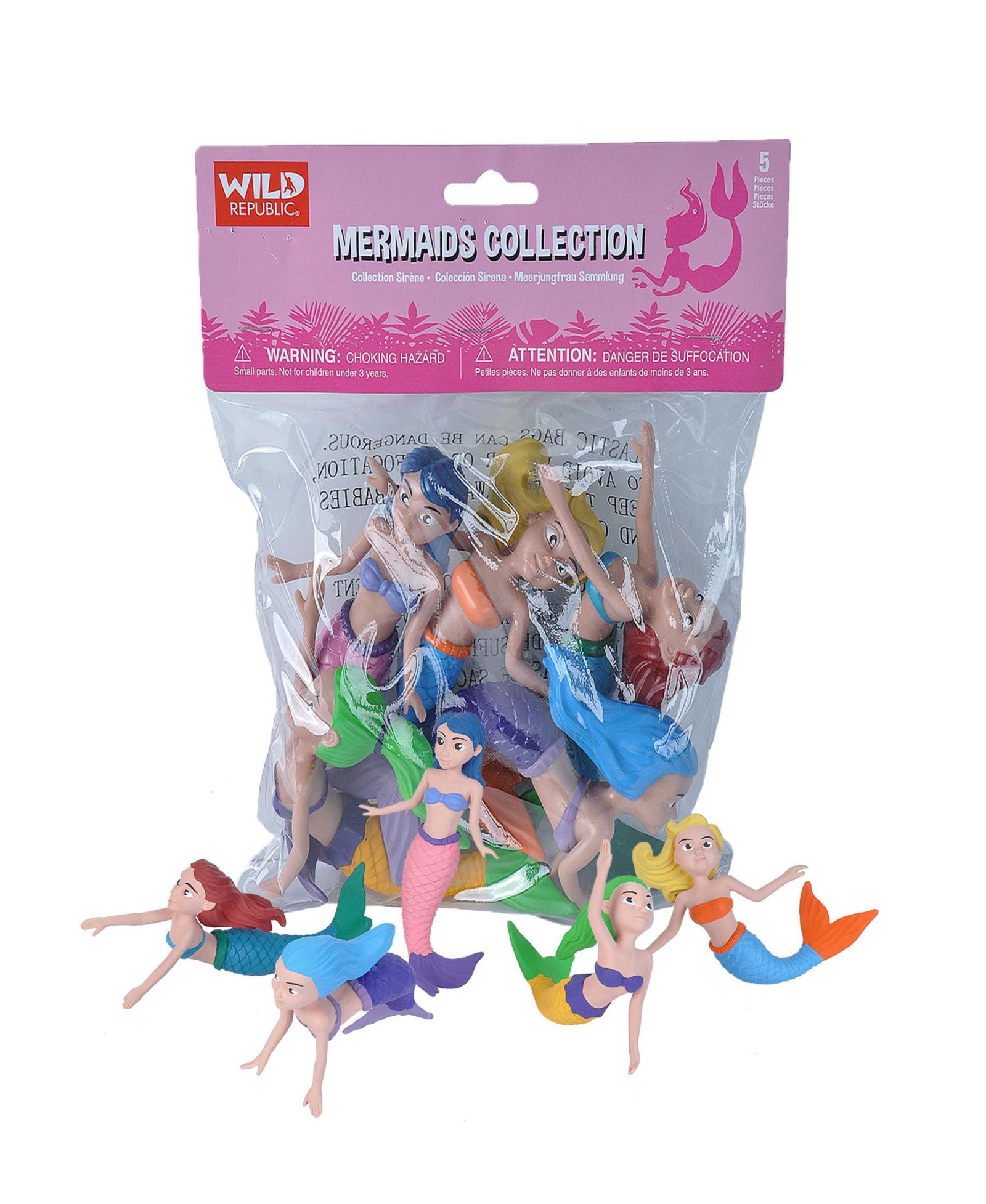 Фигурки русалки Wild Republic Polybag, 5 штук
